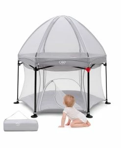 Costway 1PCS 53'' Outdoor Baby Playpen W/ Canopy & Carrying Bag Portable Play Yard