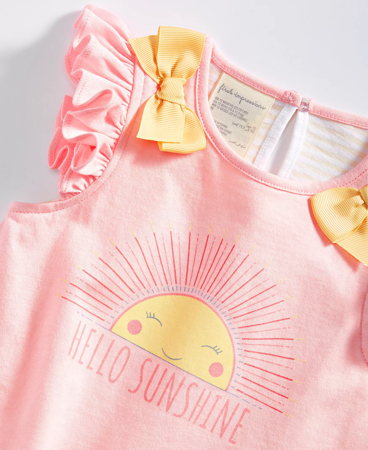 First Impressions Baby Girls Hello Sunshine Sunsuit, Created For Macy's - Image 3
