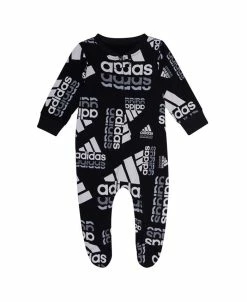 ADIDAS Baby Boys Full Zipper Printed Long Sleeve Footie