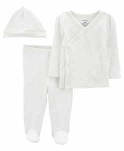 Carter's™ Baby Boys Or Baby Girls Side Snap Bodysuit, Pants And Cap, 3 Piece Set