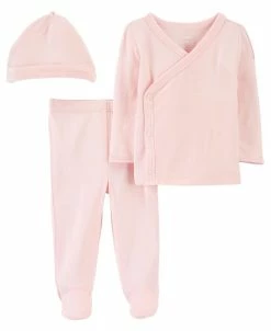 Carter's™ Baby Boys Or Baby Girls Side Snap Bodysuit, Pants And Cap, 3 Piece Set