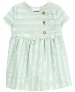 Carter's™ Baby Girls Striped Jersey Short Sleeve Dress