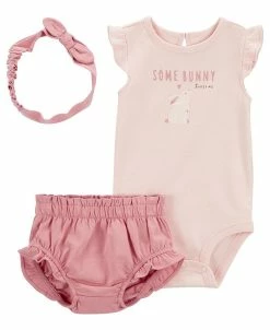 Carter's™ Baby Girls Bunny Bodysuit, Headband And Diaper Cover, 3 Piece Set