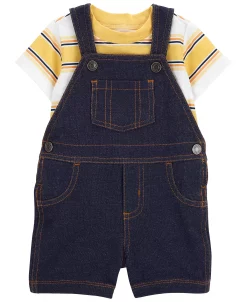 Carter's™ Baby Boys Short Sleeved T Shirt And Shortalls, 2 Piece Set