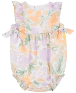 Carter's™ Baby Girls Floral All Over Print Bubble Romper