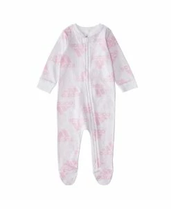 ADIDAS Baby Girls Long Sleeve Printed Zipper Footies