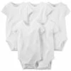 Carter's™ Baby Boys Or Baby Girls Solid Short Sleeve Bodysuits, Pack Of 5